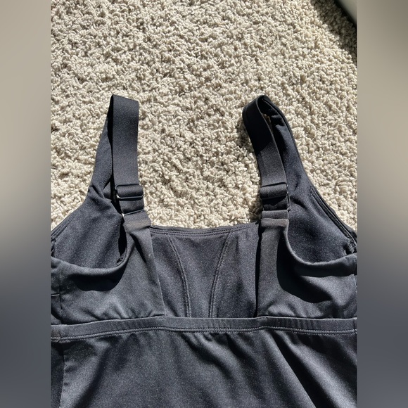 Nike Women's Black One-Piece Swimsuit with White Logo - Picture 6 of 10